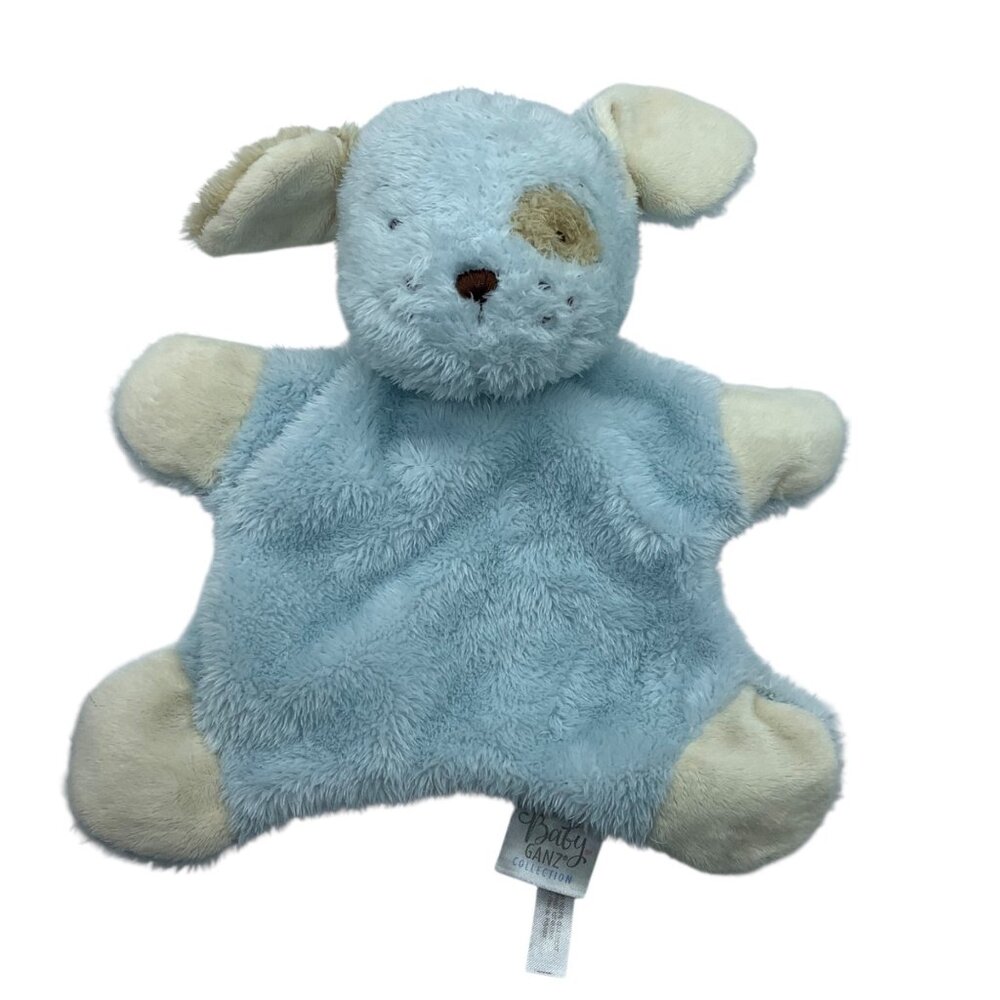Ganz Baby Wuzzies Flatsie Puppy Stuffed Animal Baby Lovey‎ Toy 10”x11”